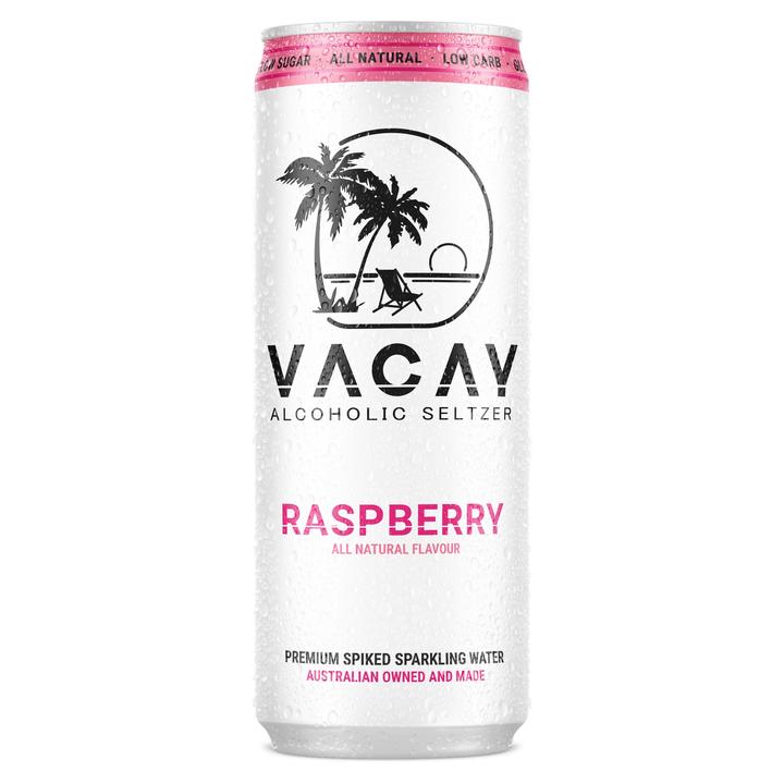 Vacay Seltzer Raspberry Case (16 x 330ml)